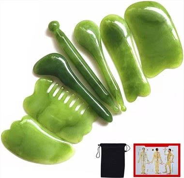 7 piezas del kit de herramientas faciales Gua Sha