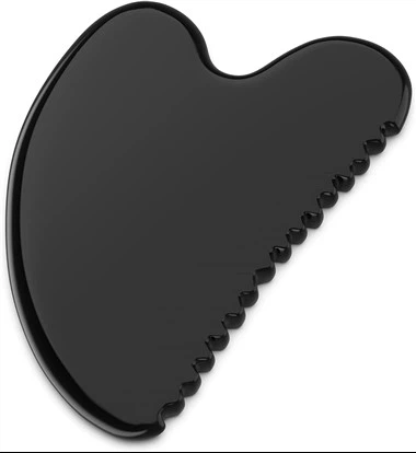 Herramienta de masaje de Bian Stone Obsidian Gua Sha