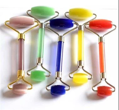 Rodillo de jade de piedra de diferentes colores para la cara