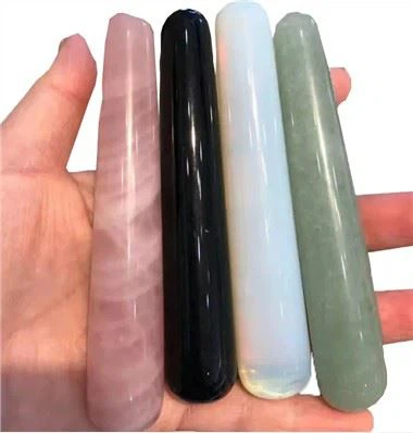 Cristales de cuarzo natural Jade Wands masajeador