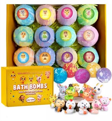 Bombas de baño de diversión natural
