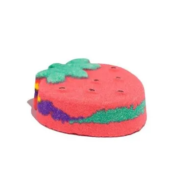 Bomba de baño en forma de fresa