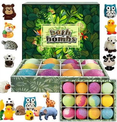 Bombas de baño de safari de la jungla sorpresa con juguetes