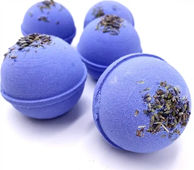 Bombas de baño de lavanda y manzanilla