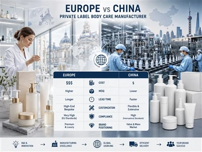 Fabricante europeo o chino de productos de cuidado corporal de marca privada:...